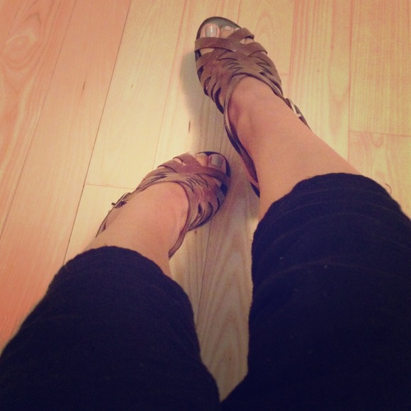 Vintage leather heels