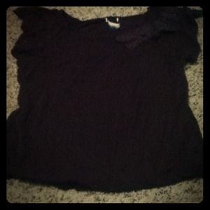 A dark brown flower top:)
