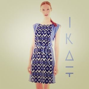 Joe Fresh Ikat Shift Dress, Drawstring, Size Med