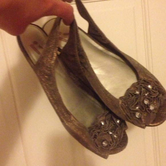 open toe sling back flats
