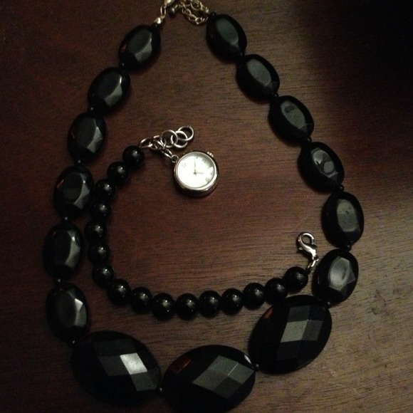 Necklace and watch bracelet