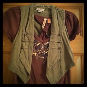 Army Green Cloth Vest