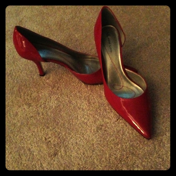 Patent RED Pumps- AK Anne Klein.