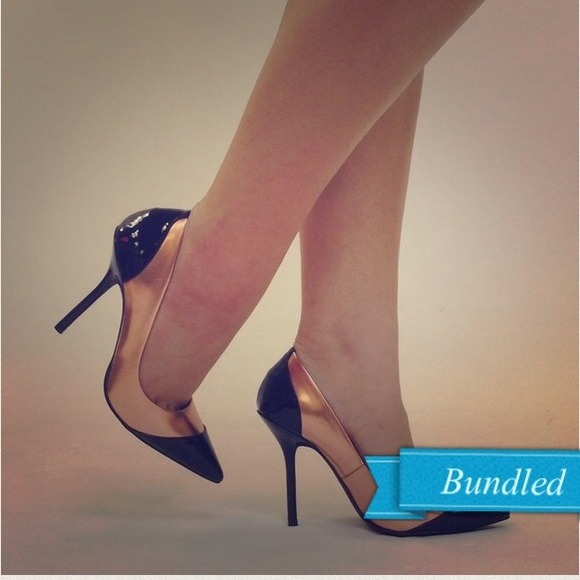 Kelsi Dagger Shoes - Sold in Bundle: Black Patent & Rose Gold Pumps