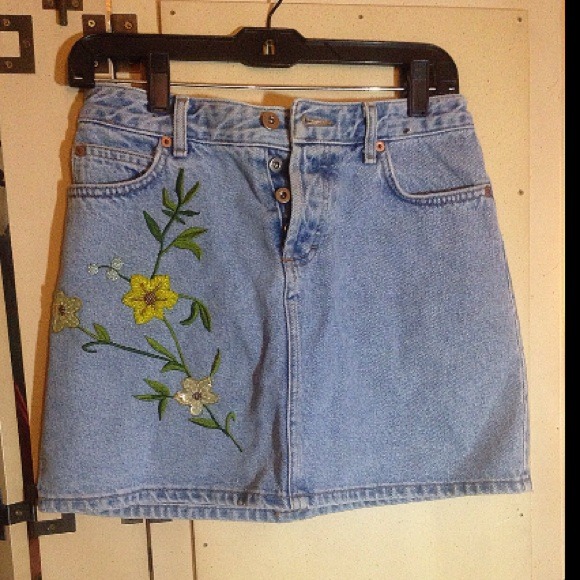 Cache Denim sunflower skirt
