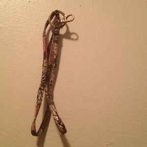 Mocha Rouge Vera Bradley lanyard