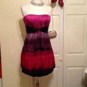 🚨FIRM🚨NWT bebe tie dye bubble dress 100% silk