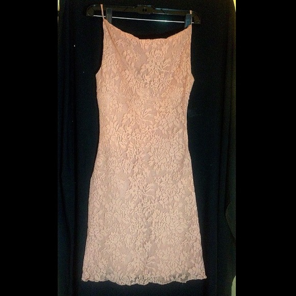 Peach lace dress