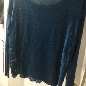Super cute lace-backed spring sweater