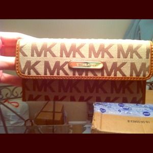 Authentic Michael kors MK monogram wallet