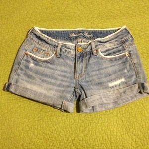 American Eagle lace trim midi shorts