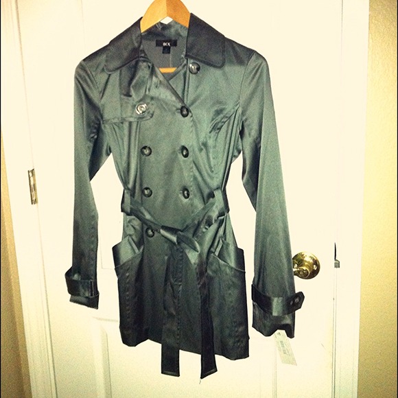 Gunmetal lightweight trench coat