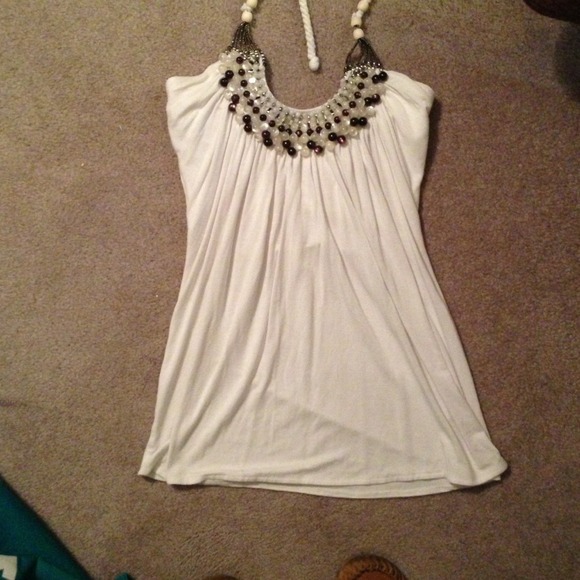 SOLD Cute embellished halter top! Never worn!