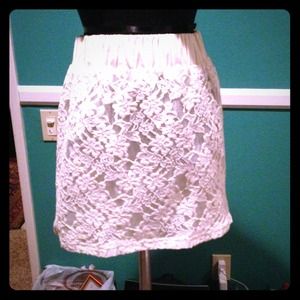 Lush (BP/Nordstrom) lace high-waisted skirt. Small
