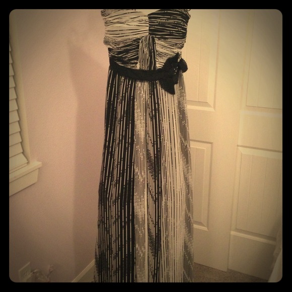 Max and Cleo floor length dress and mascara