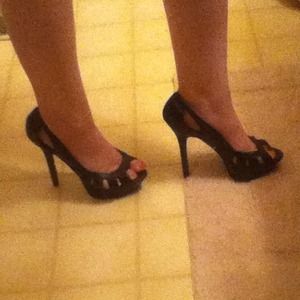 Like new, black cut out heels.