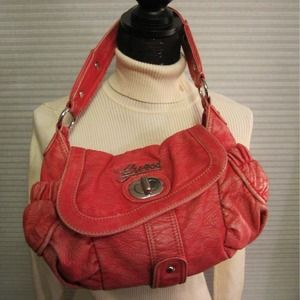 Guess Coral Pink hobo bag