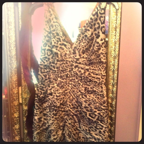 SOLD Designer David Meister animal print NEW