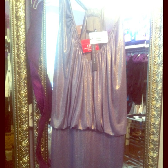 Gown by designer David Meister