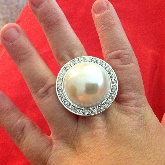 Diamond and Pearl Statement Ring