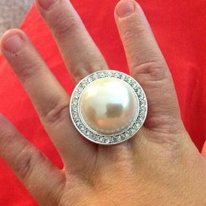 Diamond and Pearl Statement Ring