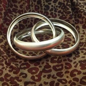 Silver Connected Bangles