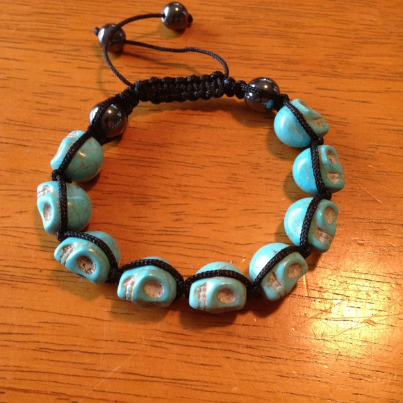 Shamballa skull stone bracelet