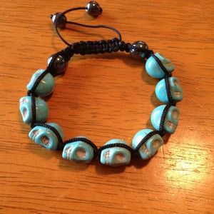 Shamballa skull stone bracelet
