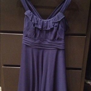Navy Chiffon Dress