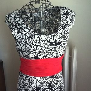 Sexy Black and White Print Dress