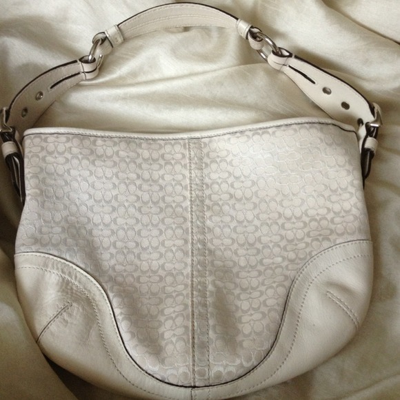 Small white coach purse!