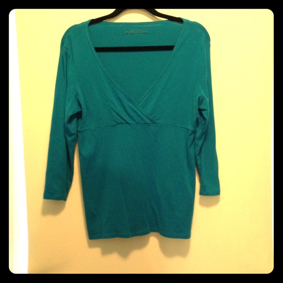🚫SOLD!! Blue 3/4 sleeve shirt
