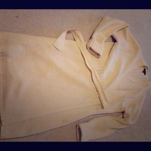 NWOT Gap Cable Knit Cream Wrap Dress
