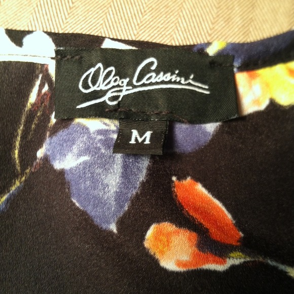 Oleg Cassini Floral Print Dress - Picture 3 of 3
