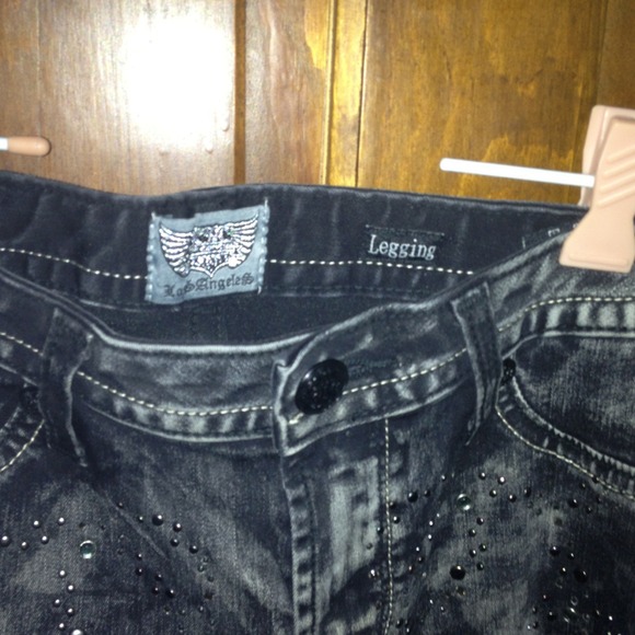 ❌SOLD in BUNDLE❌💎💜EXPRESS legging jeans💜💎 - Picture 2 of 4