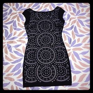 Zara black cutout bodycon dress