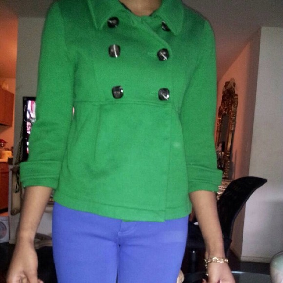 Reduced F21 Forest Green Winter Coat Size Small - Picture 2 of 3