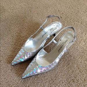 Authentic Dolce & Gabbana silver sling backs pump