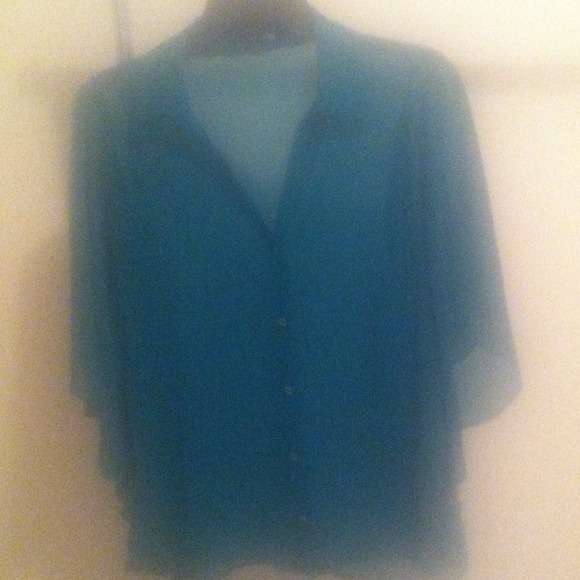 GREEN CHIFFON SHIRT