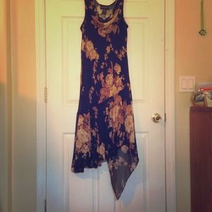 Black rose beaded dress size XL