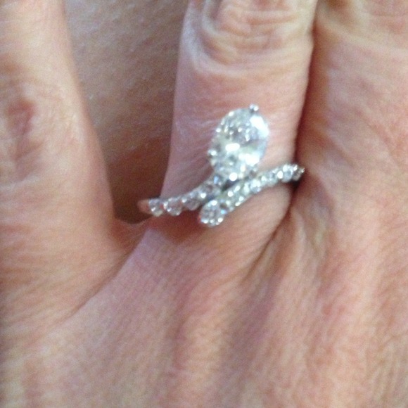 Simulated diamond ring