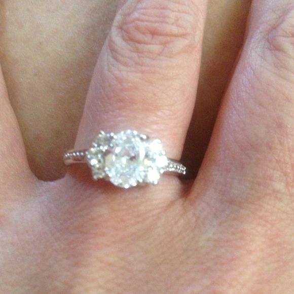Simulated diamond ring