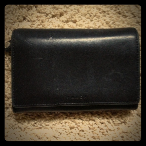 Coach Black Leather Medium Wallet