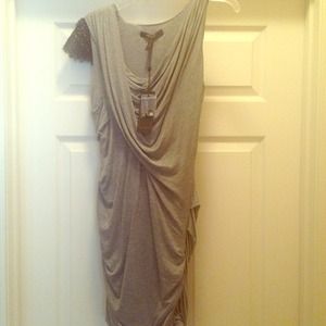 Sassy Heather grey BCBG mini dress!
