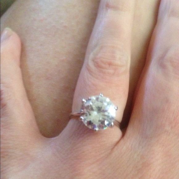Simulated diamond ring
