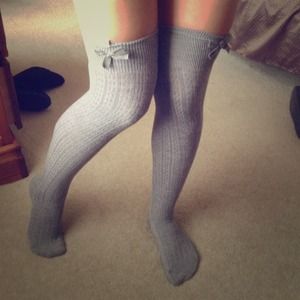 Gorgeous Grey Over the Knee Socks