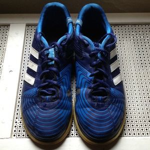 Adidas blue soccer flats!