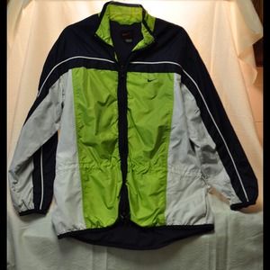 Nike L Navy, Lime Green & White Wind Jacket.