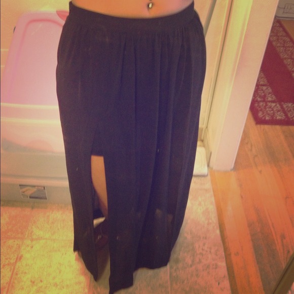 Sheer maxi skirt