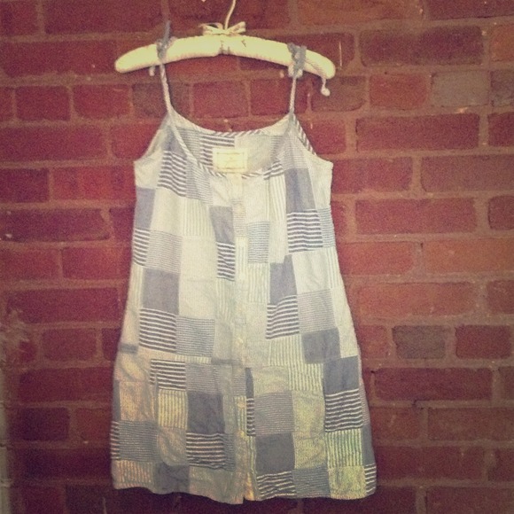 Blue Patchwork Dress